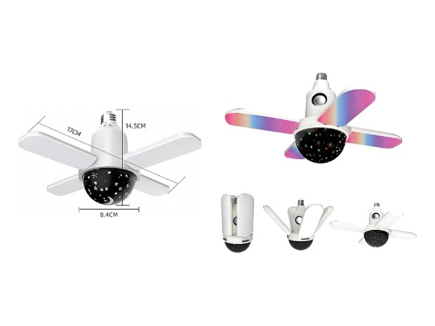 &u+ PARLANTE BLUETOOTH CON FOCO LED DE LUCES NAVIDEAS CP-FS10